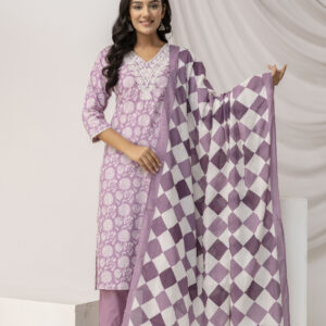 Printed Kurti in Aari Work