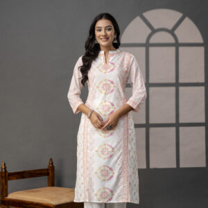 Printed Kurti with Sequence & Digital Work Set