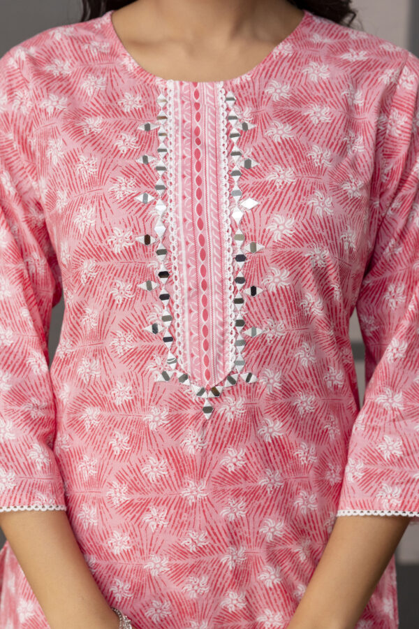Printed Thread Work Kurti Set - Image 11