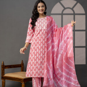 Vibrant Weave Kurti Set