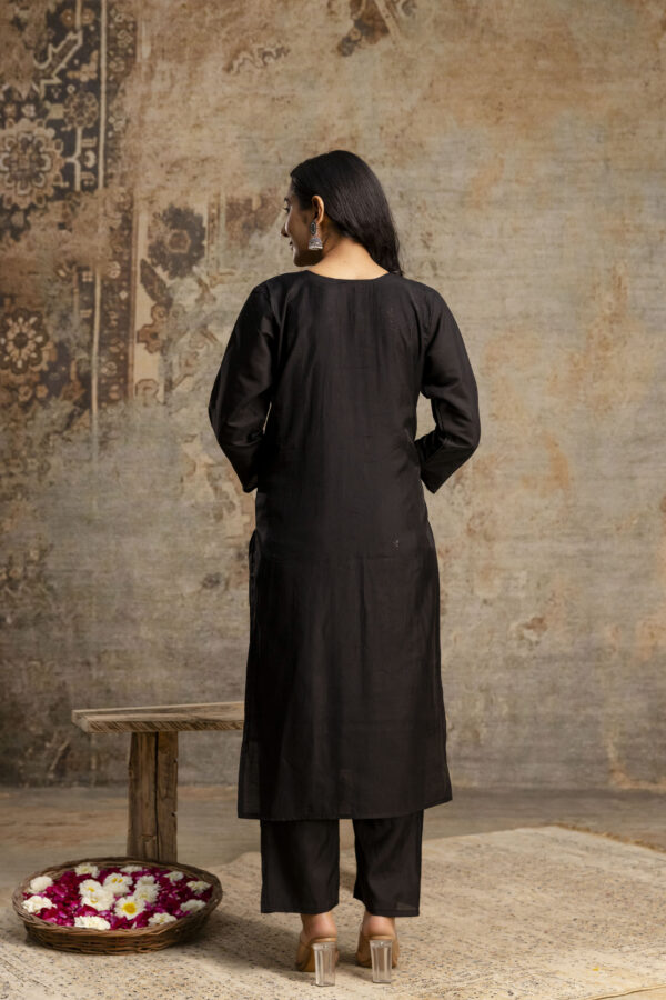 "Noir Elegance Kurti Set" - Image 2