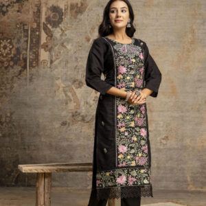 "Noir Elegance Kurti Set"