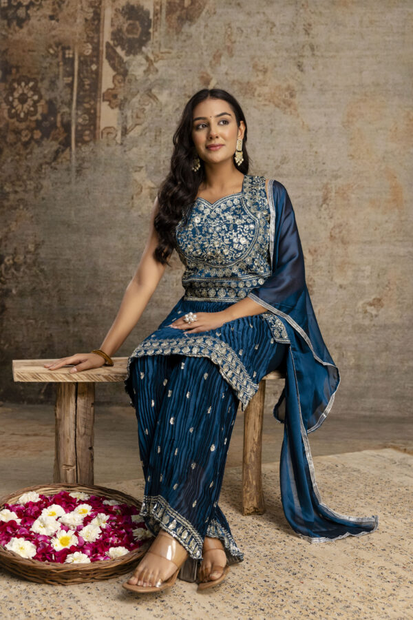 Regal Jari Sharara Set" - Image 7