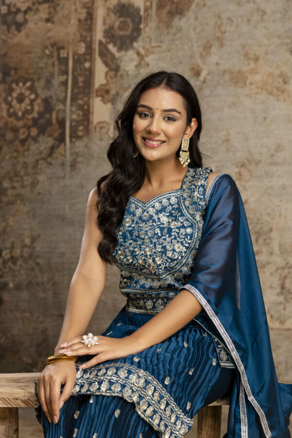 Regal Jari Sharara Set" - Image 5