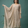 Resham & Sequence Embroidered Kurti with Plain Dupatta & Trousers