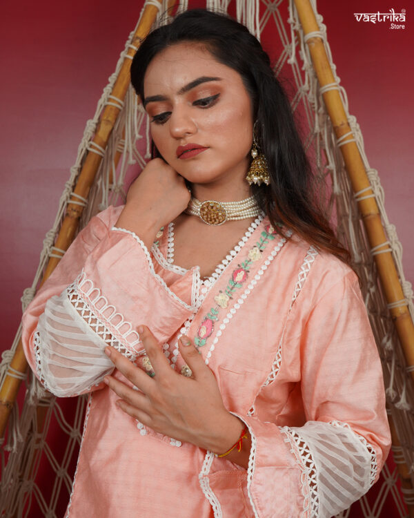 KURTI- COTTON DUPATTA ORGANZA - BOTTOM- COTTON - Image 2