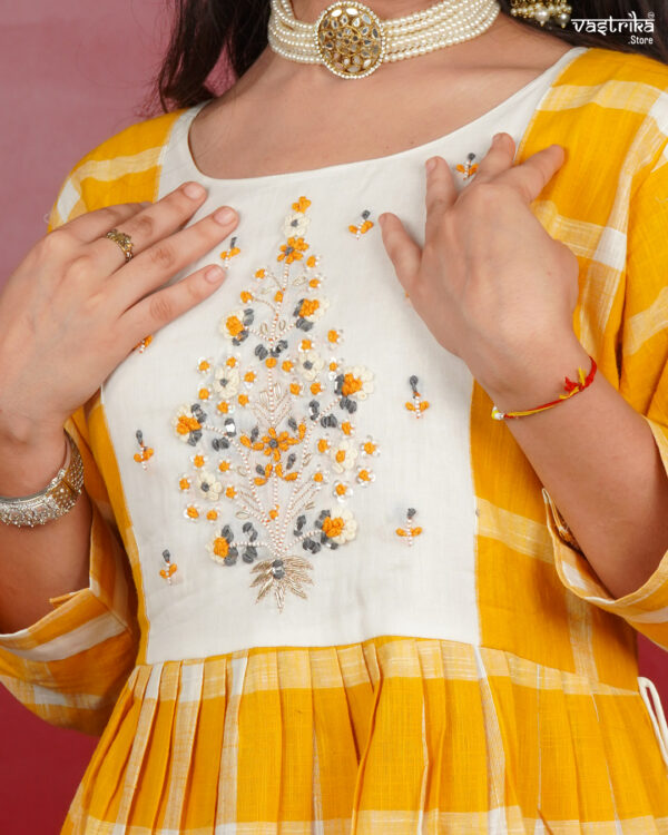KURTI- KHADI COTTON FROACK DUPATTA-COTTON BOTTOM-COTTON - Image 9