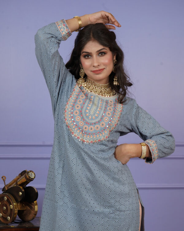 KURTI- COTTON DUPATTA- COTTON BOTTOM-COTTON - Image 4