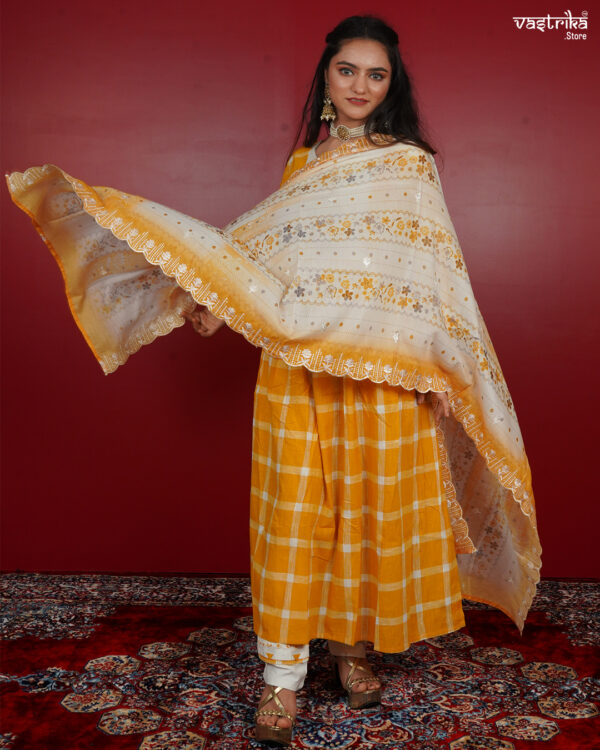 KURTI- KHADI COTTON FROACK DUPATTA-COTTON BOTTOM-COTTON - Image 6