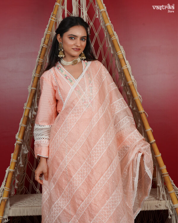 KURTI- COTTON DUPATTA ORGANZA - BOTTOM- COTTON - Image 6