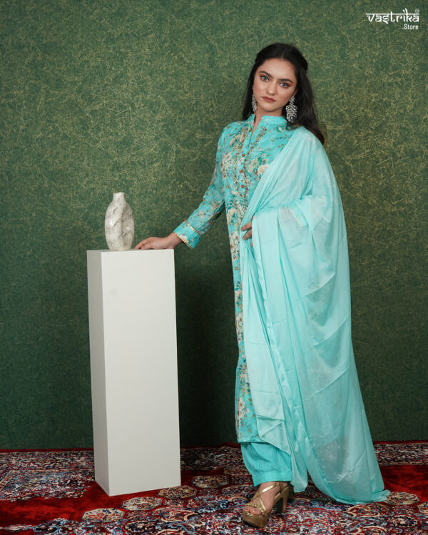 KURTI- COTTON DUPATTA- SHIFFON BOTTOM- CAMERIC COTTON - Image 2