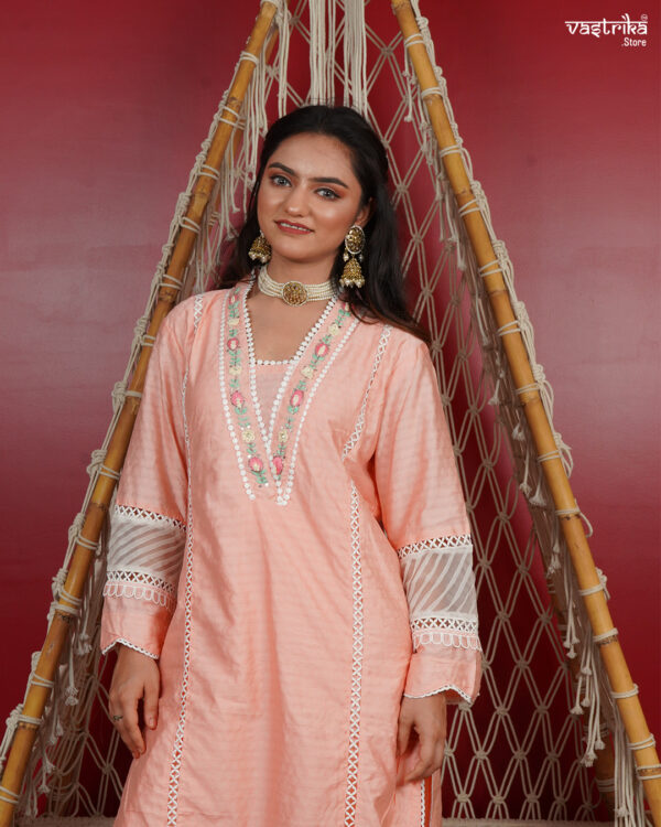 KURTI- COTTON DUPATTA ORGANZA - BOTTOM- COTTON - Image 8