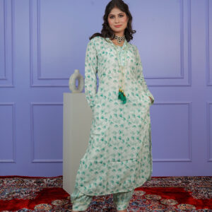 KURTI- COTTON DUPATTA- PURE SILK BOTTOM- SALWAR KHADI SILK