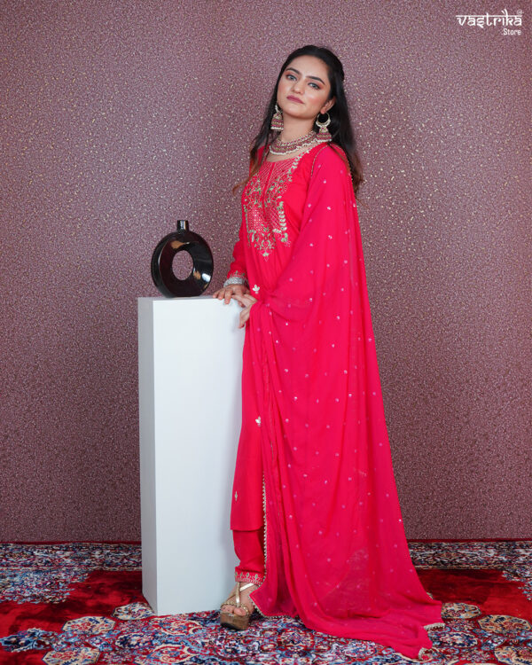 KURTI- COTTON DUPATTA-CHIFFON BOTTOM-COTTON - Image 2
