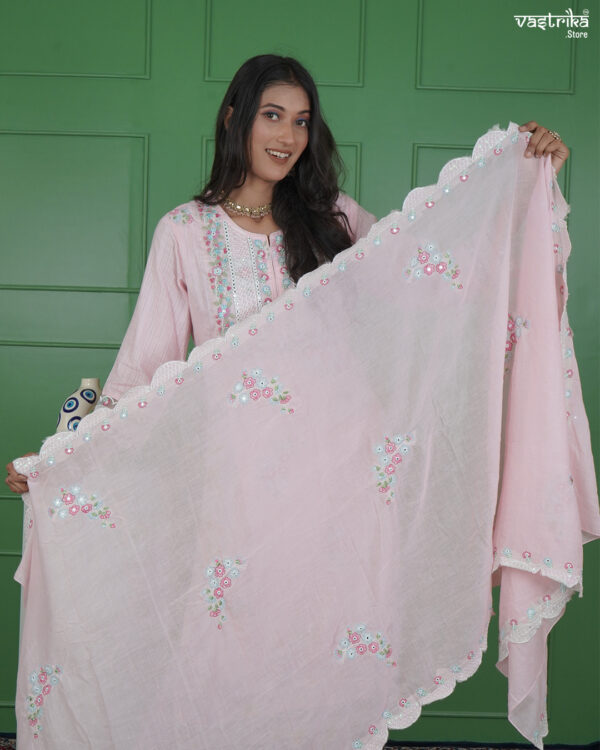 KURTI-COTTON DUPATTA-MAL MAL COTTON BOTTOM- COTTON - Image 7
