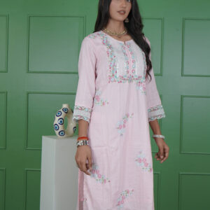 KURTI-COTTON DUPATTA-MAL MAL COTTON BOTTOM- COTTON