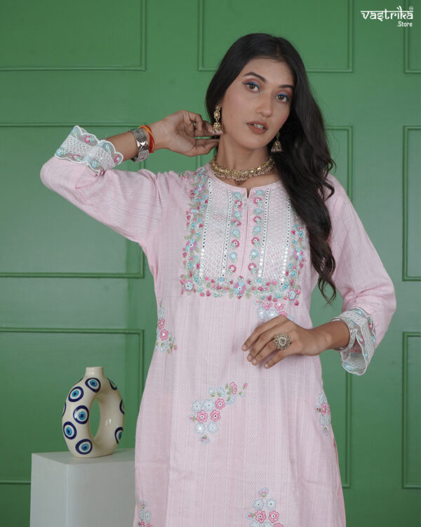KURTI-COTTON DUPATTA-MAL MAL COTTON BOTTOM- COTTON - Image 4
