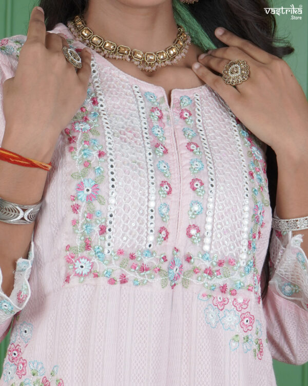 KURTI-COTTON DUPATTA-MAL MAL COTTON BOTTOM- COTTON - Image 3