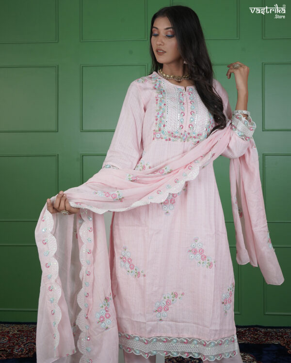 KURTI-COTTON DUPATTA-MAL MAL COTTON BOTTOM- COTTON - Image 10